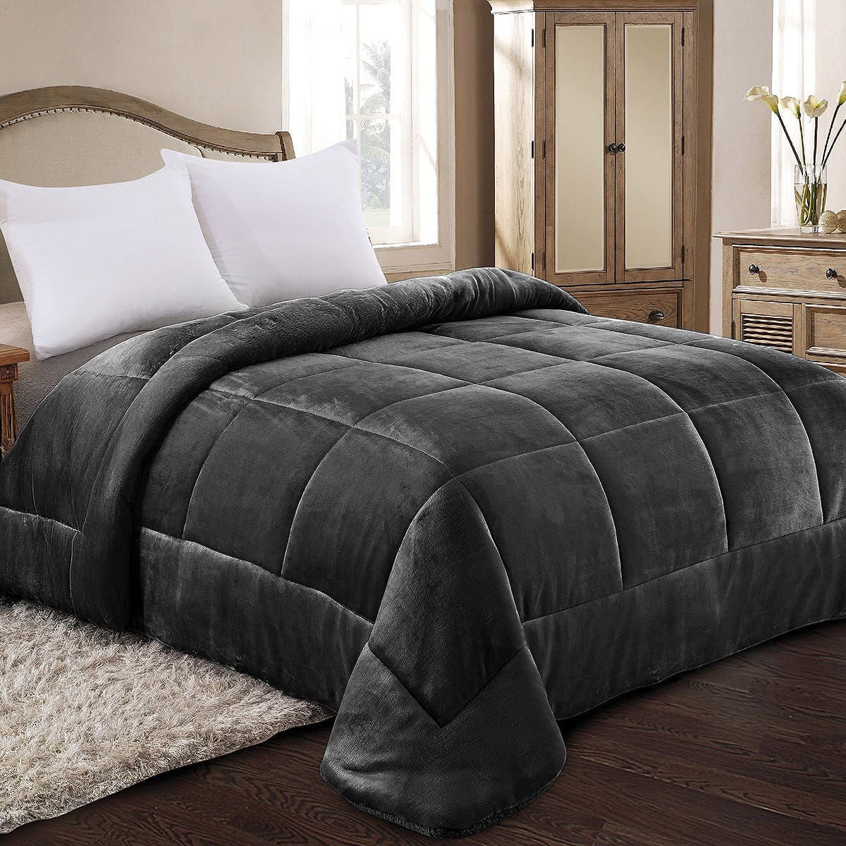 ΚΟΥΒΕΡΤΟΠΑΠΛΩΜΑ ΜΟΝΟ 160X220 ADAM HOME (815) BLACK