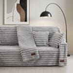 Beauty Home Γούνινο ριχτάρι Τριθέσιο Stripe Art 8727 180x300 Γκρι