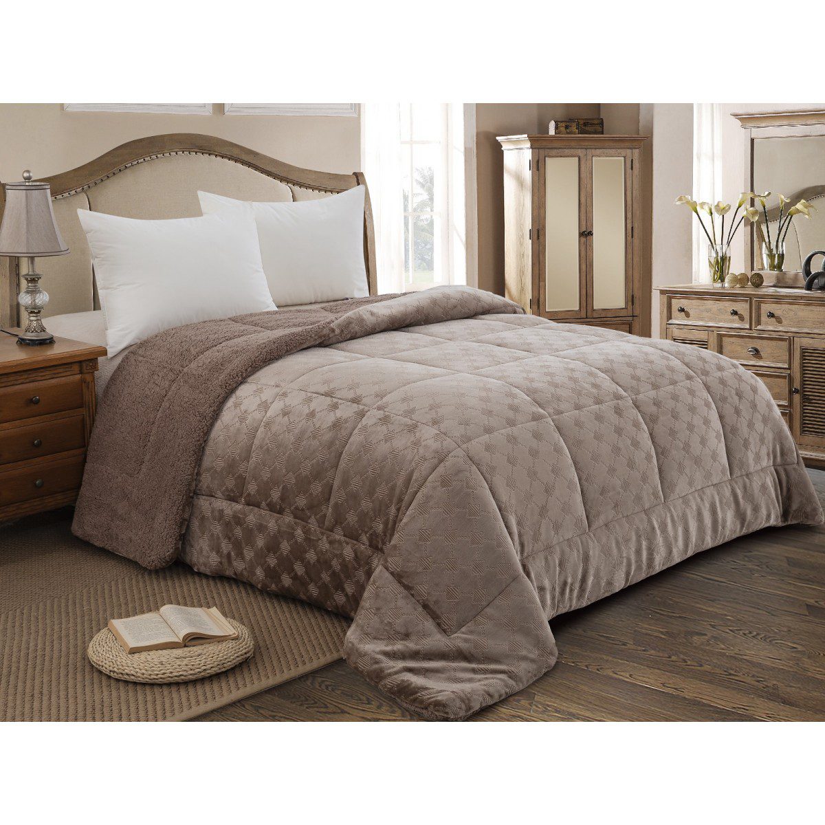 ΚΟΥΒΕΡΤΟΠΑΠΛΩΜΑ ΜΟΝΟ 160X240 ADAM HOME (825) MOCHA