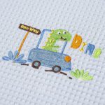 ΚΟΥΒΕΡΤΑ ΠΙΚΕ ΚΟΥΝΙΑΣ 110X140 ADAM HOME  DINO BLUE - Image 2