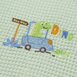 ΚΟΥΒΕΡΤΑ ΠΙΚΕ ΑΓΚΑΛΙΑΣ 80X110 ADAM HOME  DINOSAUROS GREEN - Image 2