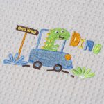 ΚΟΥΒΕΡΤΑ ΠΙΚΕ ΚΟΥΝΙΑΣ 110X140 ADAM HOME  DINO GREY - Image 2