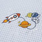 ΚΟΥΒΕΡΤΑ ΠΙΚΕ ΑΓΚΑΛΙΑΣ 80X110 ADAM HOME  SPACE BLUE - Image 2