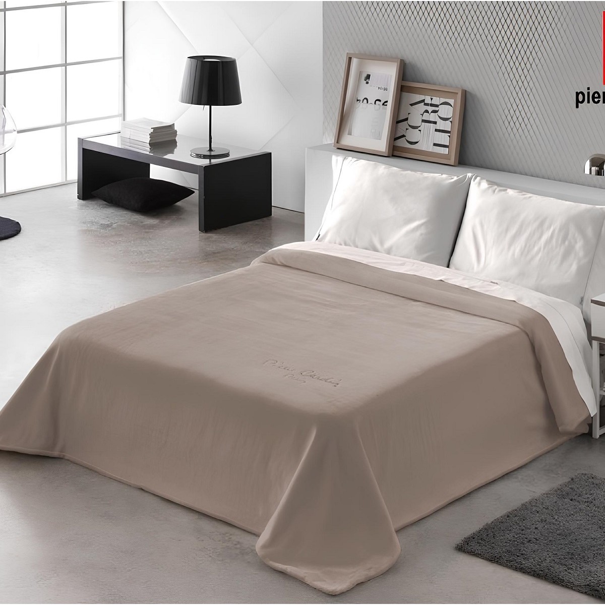 ΚΟΥΒΕΡΤΑ ΥΠΕΡΔΙΠΛΗ 220X240 PIERRE CARDIN NANCY 545 TAUPE(55)