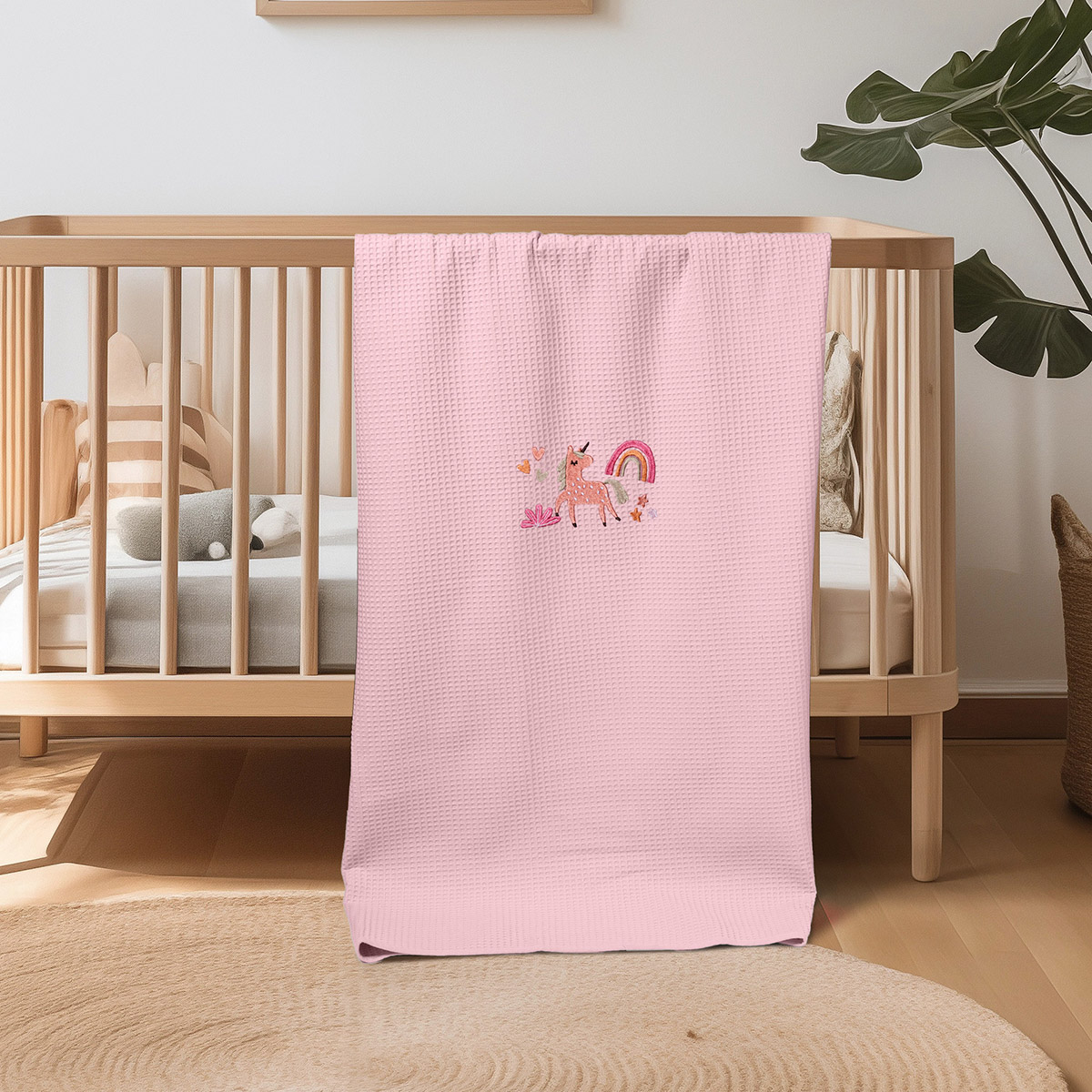 ΚΟΥΒΕΡΤΑ ΠΙΚΕ ΑΓΚΑΛΙΑΣ 80X110 ADAM HOME UNICORN PINK