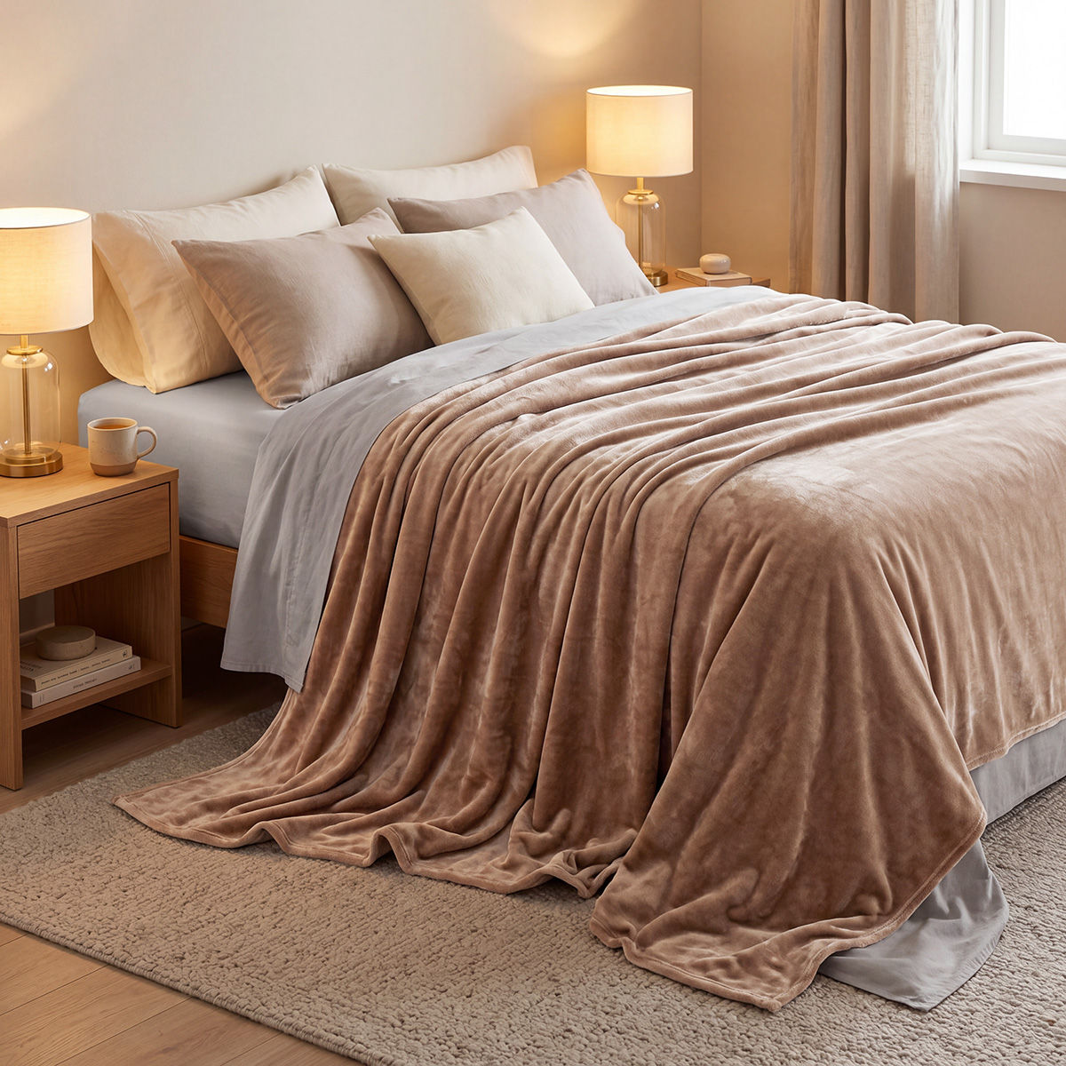 Beauty Home Κουβέρτα υπέρδιπλη Velora Art 12550 100% polyester super soft 550gsm 220x240 Άμμου Beauty Home Κουβέρτα υπέρδιπλη Velora Art 12550 100% polyester super soft 550gsm 220x240 Άμμου