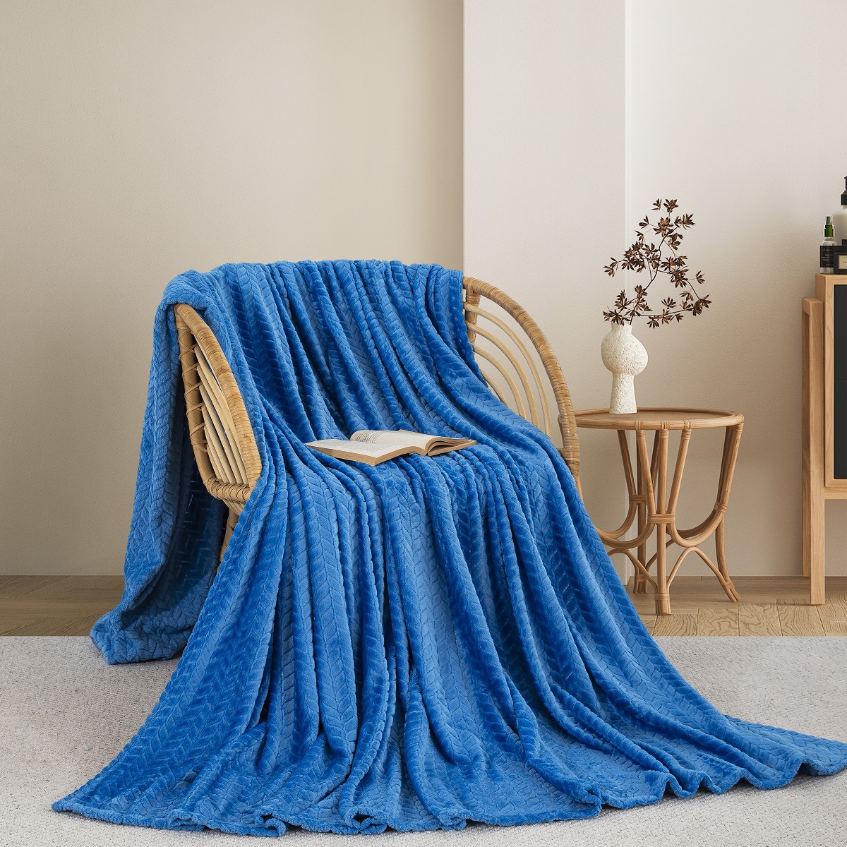 ΚΟΥΒΕΡΤΑ  FLEECE ΗΜΙΔΙΠΛΟ 180X240 ADAM HOME (550) BLUE(03)