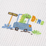 ΚΟΥΒΕΡΤΑ ΠΙΚΕ ΚΟΥΝΙΑΣ 110X140 ADAM HOME  DINO WHITE - Image 2