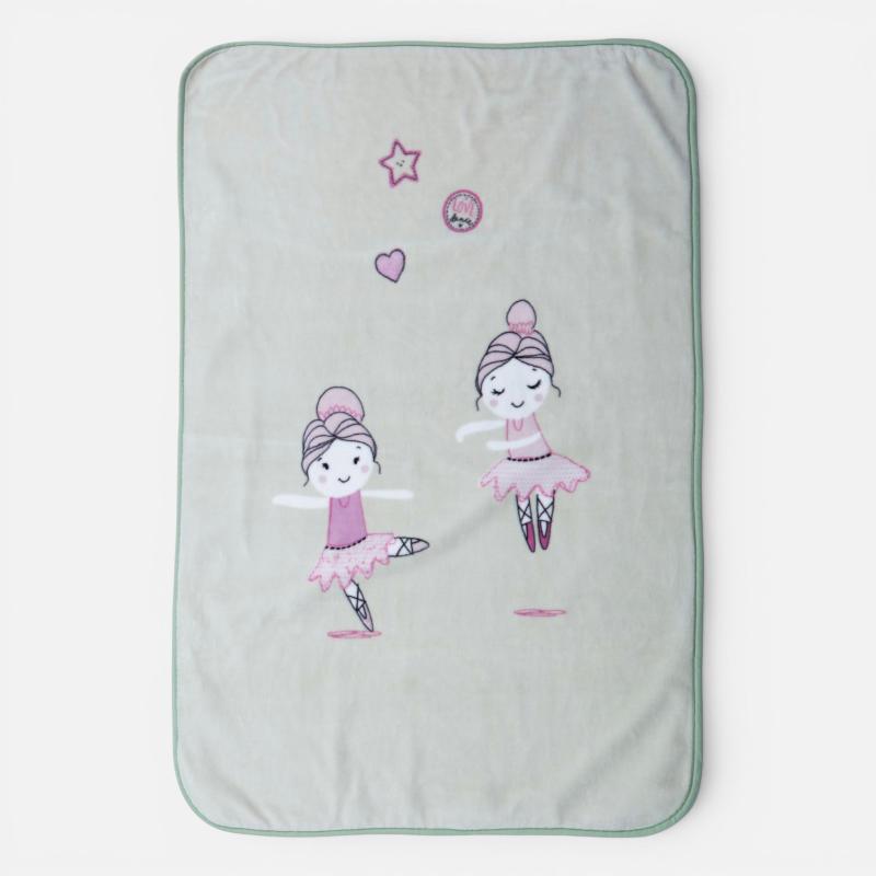 5205495651415 Κουβέρτα Βρεφική Κούνιας Ballerine World 100x140 Nef Nef Homeware - Image 1