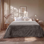 Beauty Home Κουβέρτα υπέρδιπλη διπλής όψεως Art 11601 Jacquard fleece 700gsm Fiesta Plus 220x240 Ανθρακί