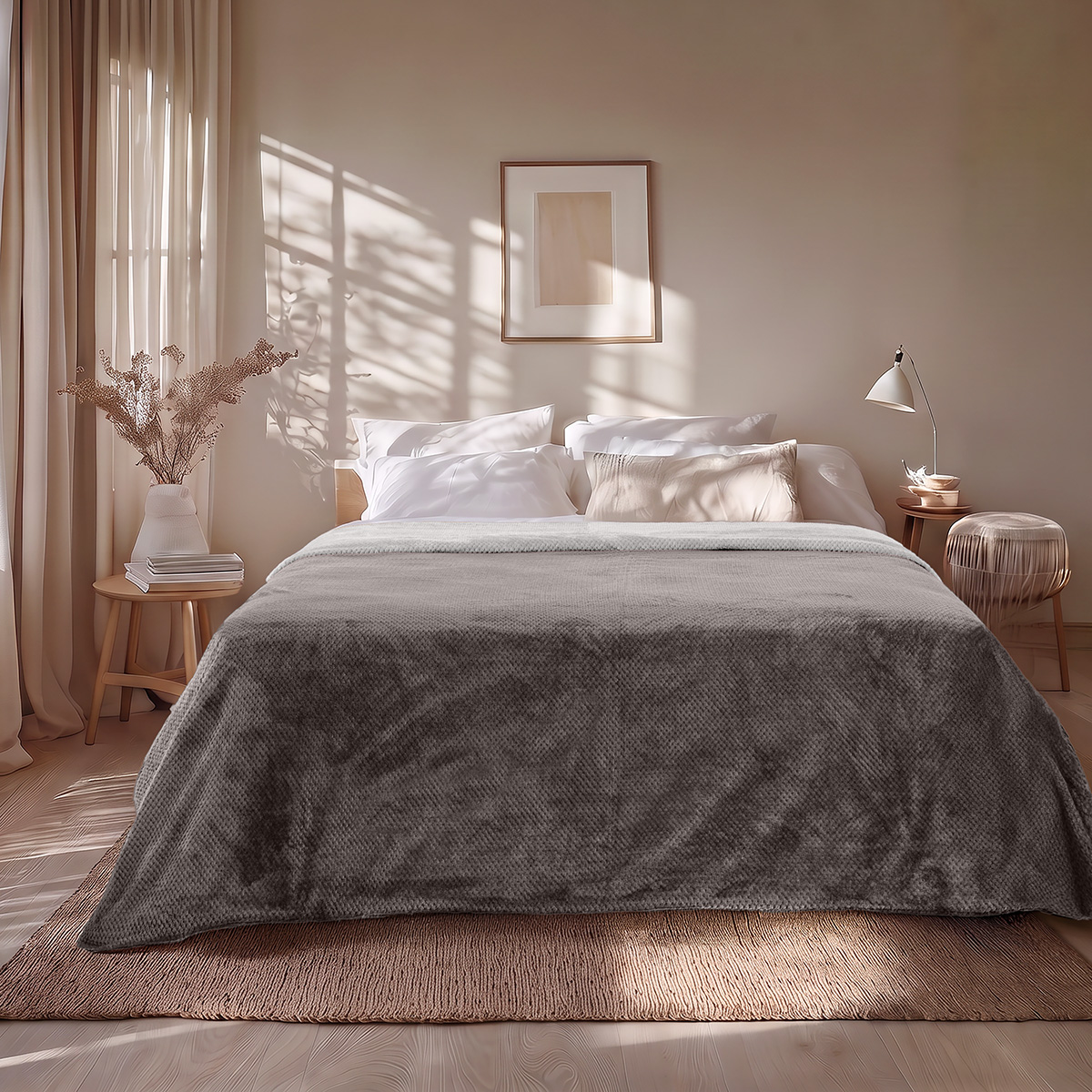Beauty Home Κουβέρτα υπέρδιπλη διπλής όψεως Art 11601 Jacquard fleece 700gsm Fiesta Plus 220x240 Ανθρακί Beauty Home Κουβέρτα υπέρδιπλη διπλής όψεως Art 11601 Jacquard fleece 700gsm Fiesta Plus 220x240 Ανθρακί