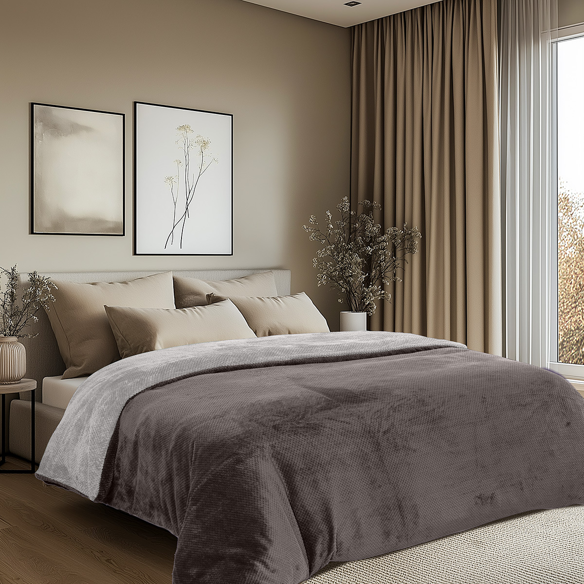 Beauty Home Παπλωματοθήκη υπέρδιπλη διπλής όψεως Art 11602 Jacquard fleece 700gsm Fiesta Plus 220x240 Ανθρακί Beauty Home Παπλωματοθήκη υπέρδιπλη διπλής όψεως Art 11602 Jacquard fleece 700gsm Fiesta Plus 220x240 Ανθρακί