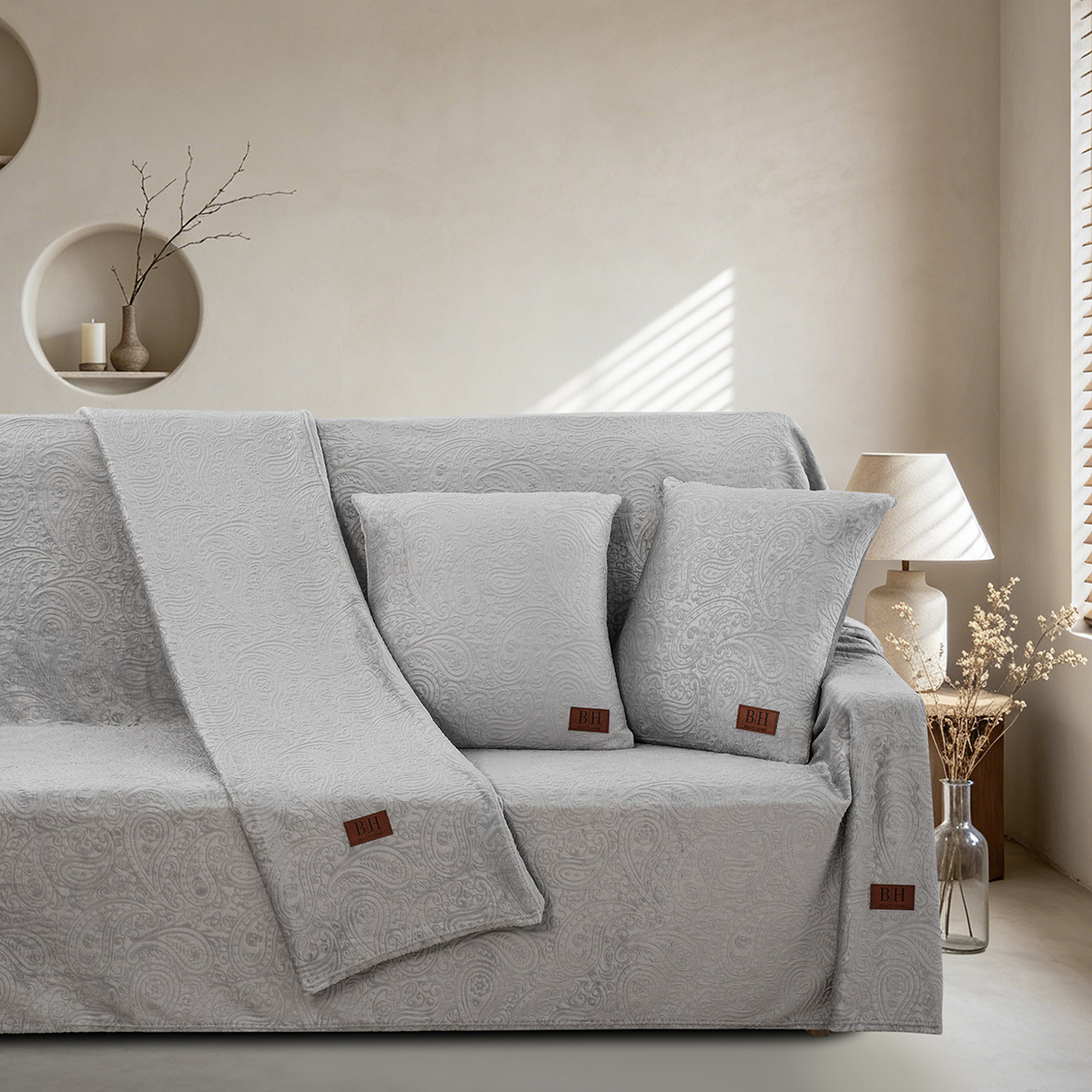 Beauty Home Μαξιλαροθήκη διακοσμητική Sienna Art 8674 50x50 Γκρι Beauty Home Μαξιλαροθήκη διακοσμητική Sienna Art 8674 50x50 Γκρι