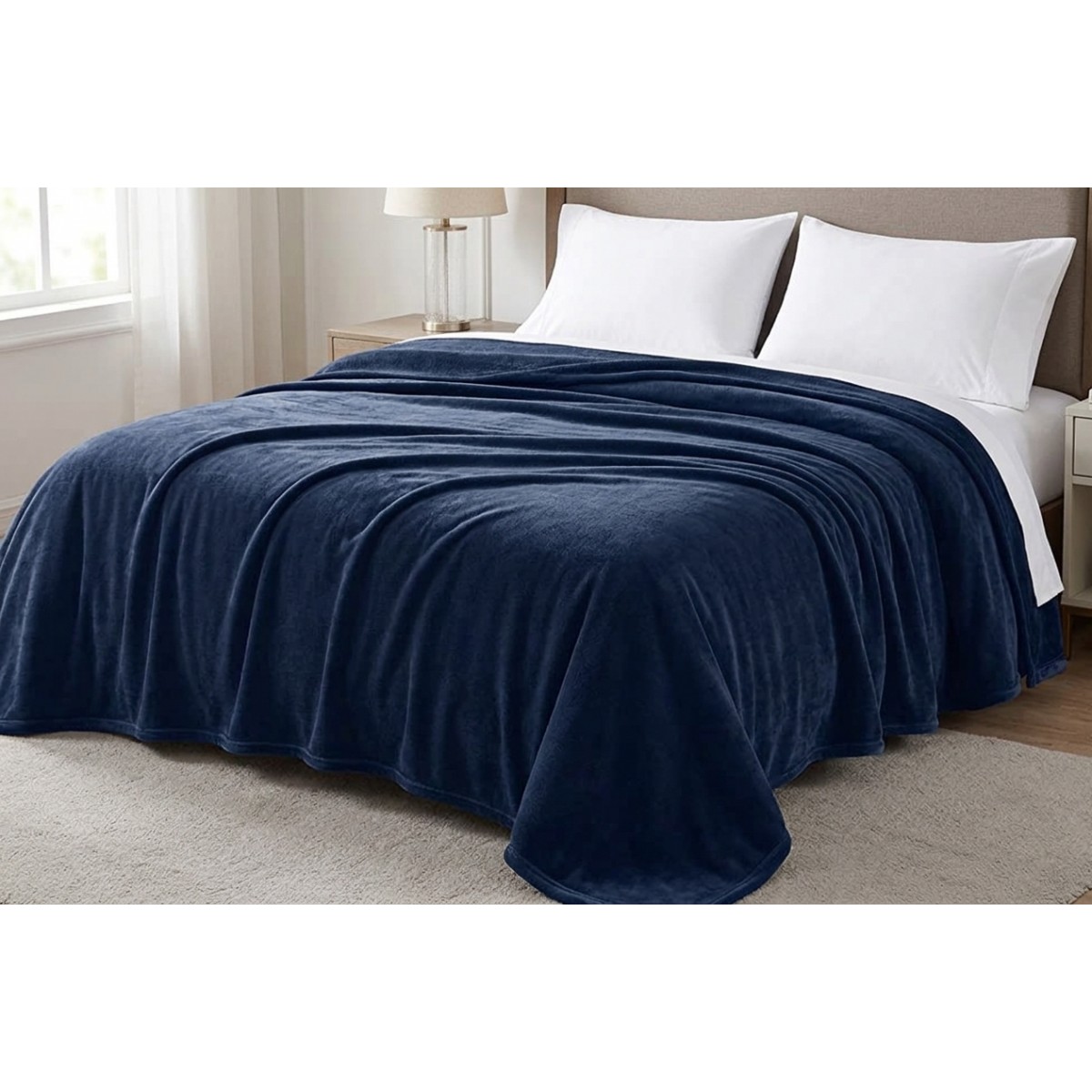 ΚΟΥΒΕΡΤΑ ΙΣΠΑΝΙΑΣ ΥΠΕΡΔΙΠΛΗ 220Χ240 BELPLA  STER PLAIN NAVY(9)